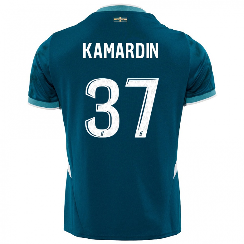 Dětské Aaron Kamardin #37 Tyrkysově Modré Daleko Hráčské Dresy 2024/25 Dres