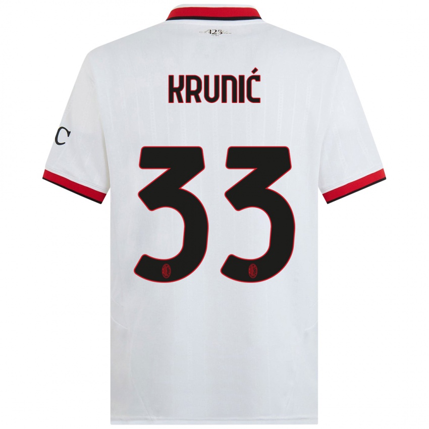 Dětské Rade Krunic #33 Bílá Černá Červená Daleko Hráčské Dresy 2024/25 Dres