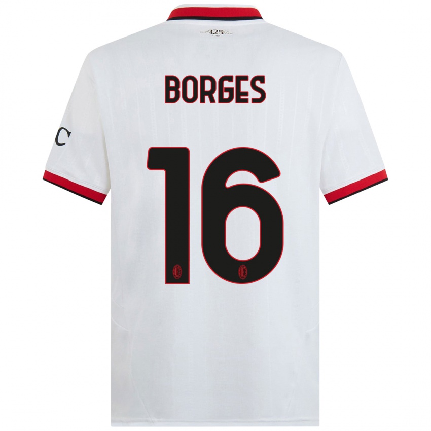 Dětské Lenny Borges #16 Bílá Černá Červená Daleko Hráčské Dresy 2024/25 Dres