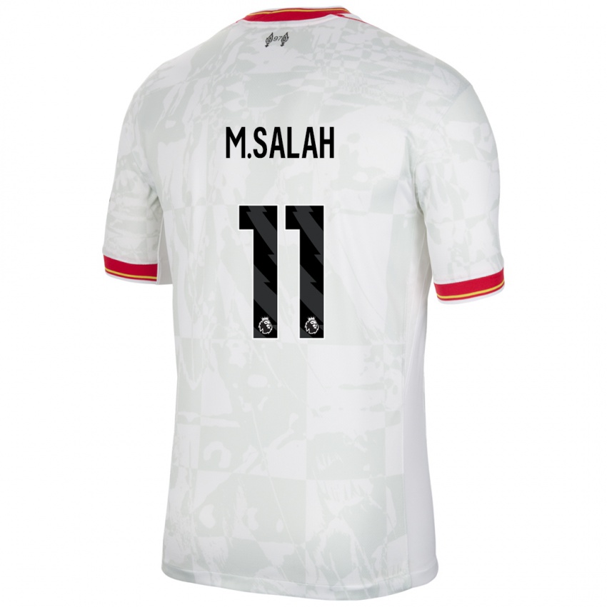 Dětské Mohamed Salah #11 Bílá Červená Černá Třetí Hráčské Dresy 2024/25 Dres