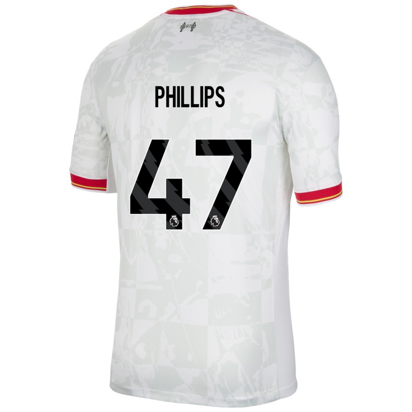 Dětské Nathaniel Phillips #47 Bílá Červená Černá Třetí Hráčské Dresy 2024/25 Dres