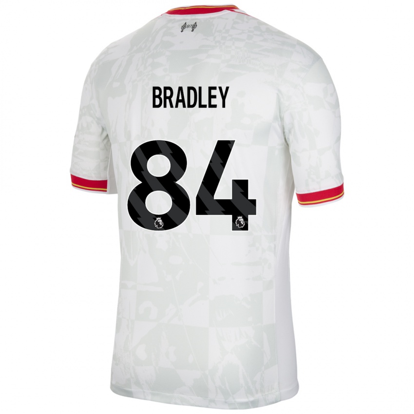 Dětské Conor Bradley #84 Bílá Červená Černá Třetí Hráčské Dresy 2024/25 Dres