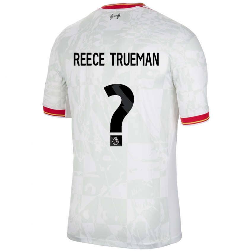 Dětské Reece Trueman #0 Bílá Červená Černá Třetí Hráčské Dresy 2024/25 Dres