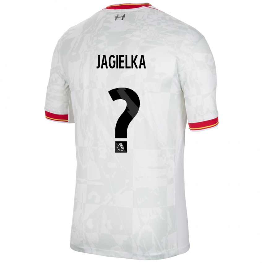 Dětské Zac Jagielka #0 Bílá Červená Černá Třetí Hráčské Dresy 2024/25 Dres