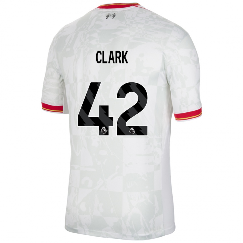 Dětské Bobby Clark #42 Bílá Červená Černá Třetí Hráčské Dresy 2024/25 Dres