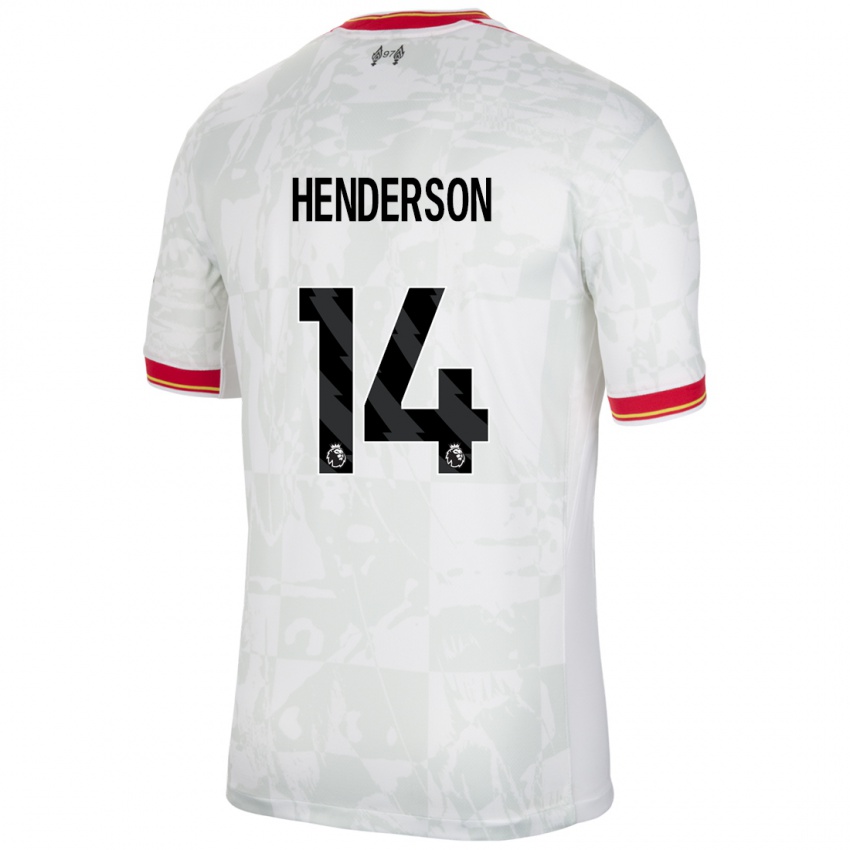 Dětské Henderson #14 Bílá Červená Černá Třetí Hráčské Dresy 2024/25 Dres