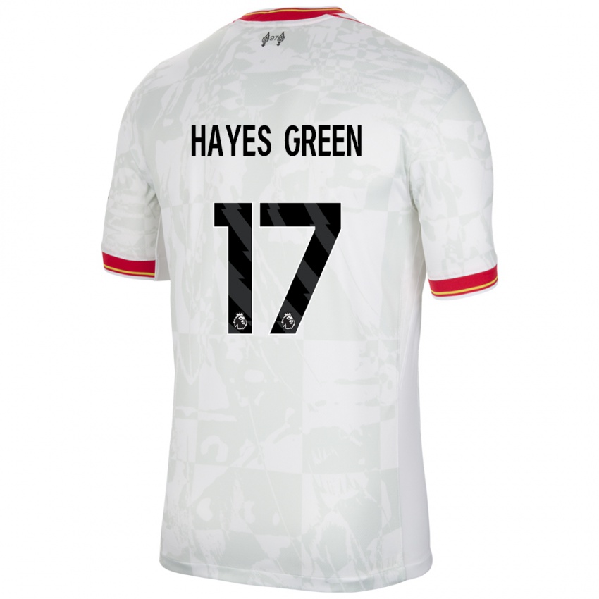 Dětské Charlie Hayes-Green #17 Bílá Červená Černá Třetí Hráčské Dresy 2024/25 Dres