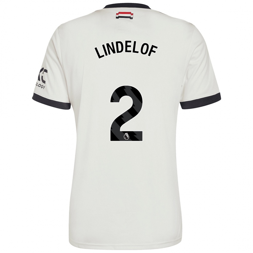 Dětské Victor Lindelof #2 Off White Třetí Hráčské Dresy 2024/25 Dres