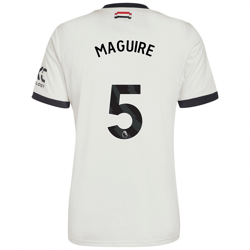 Dětské Harry Maguire #5 Off White Třetí Hráčské Dresy 2024/25 Dres