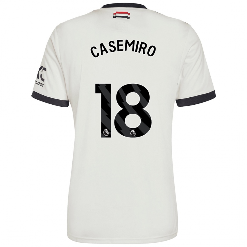 Dětské Casemiro #18 Off White Třetí Hráčské Dresy 2024/25 Dres