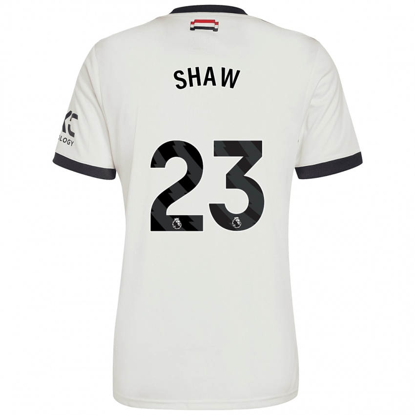 Dětské Luke Shaw #23 Off White Třetí Hráčské Dresy 2024/25 Dres