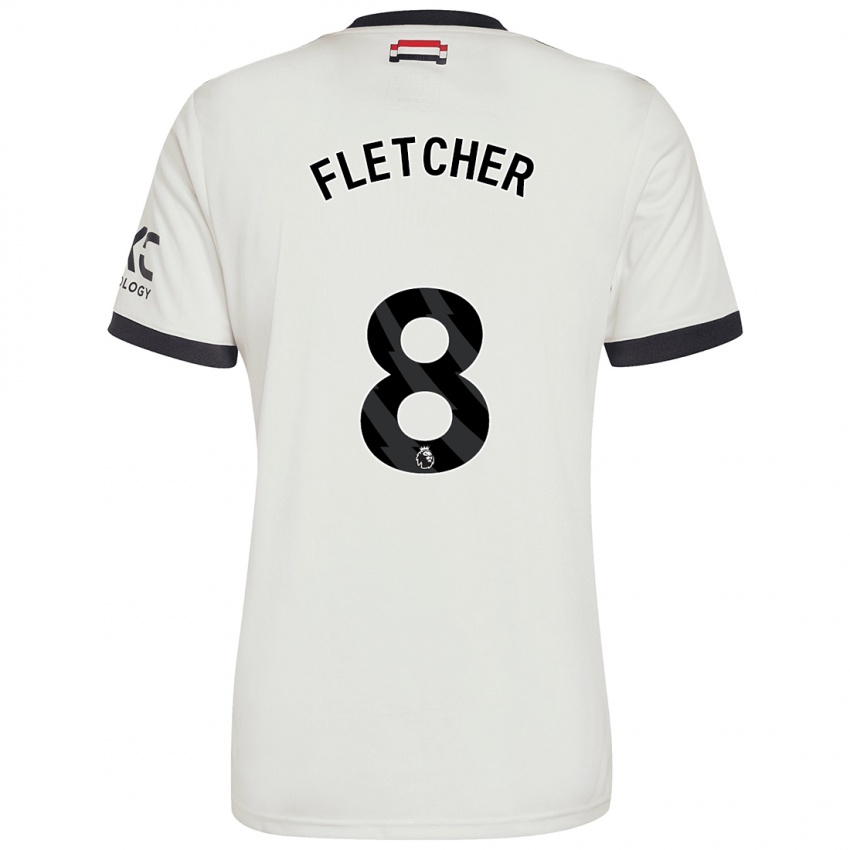 Dětské Tyler Fletcher #8 Off White Třetí Hráčské Dresy 2024/25 Dres