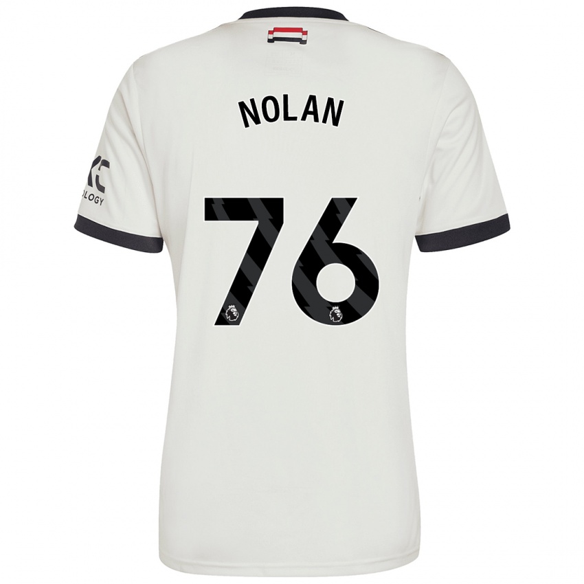 Dětské James Nolan #76 Off White Třetí Hráčské Dresy 2024/25 Dres