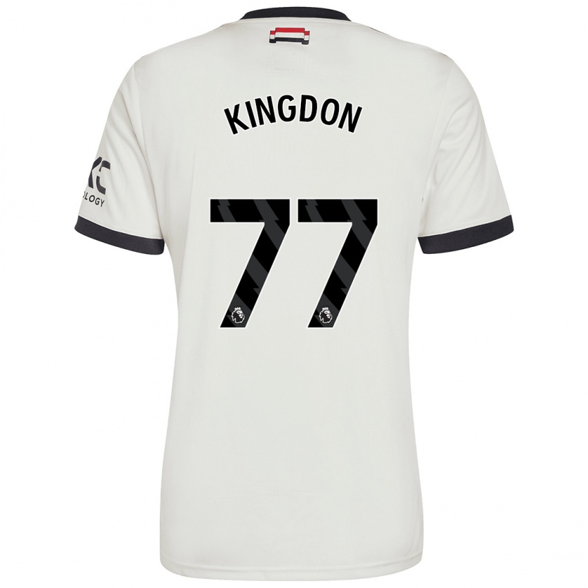 Dětské Jack Kingdon #77 Off White Třetí Hráčské Dresy 2024/25 Dres