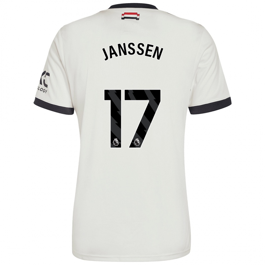 Dětské Dominique Janssen #17 Off White Třetí Hráčské Dresy 2024/25 Dres