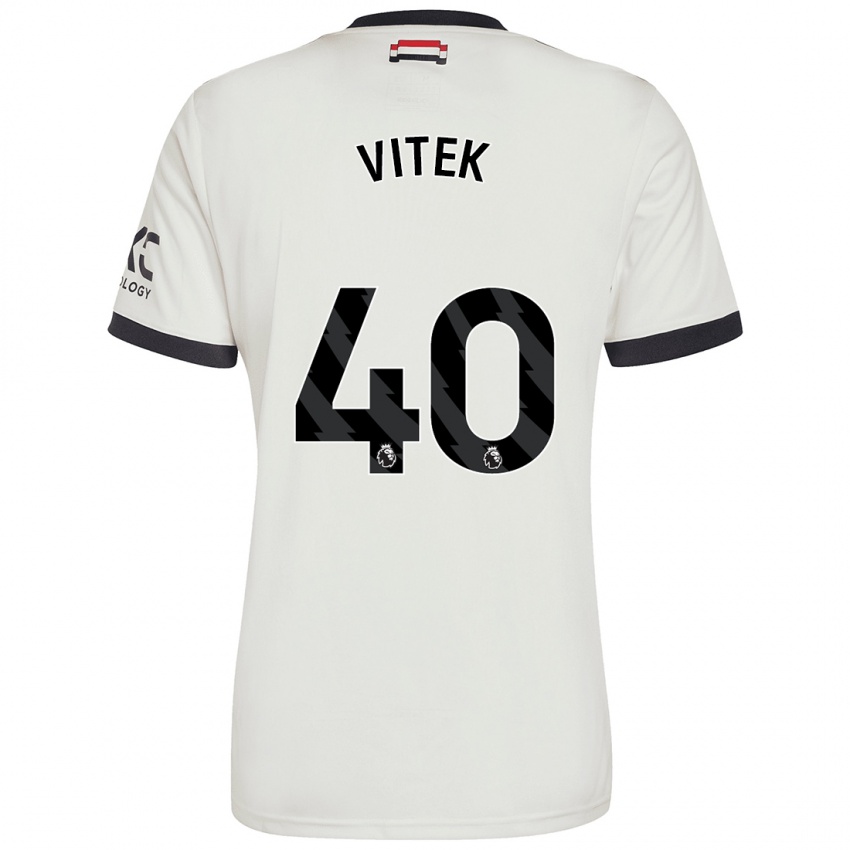 Dětské Radek Vitek #40 Off White Třetí Hráčské Dresy 2024/25 Dres