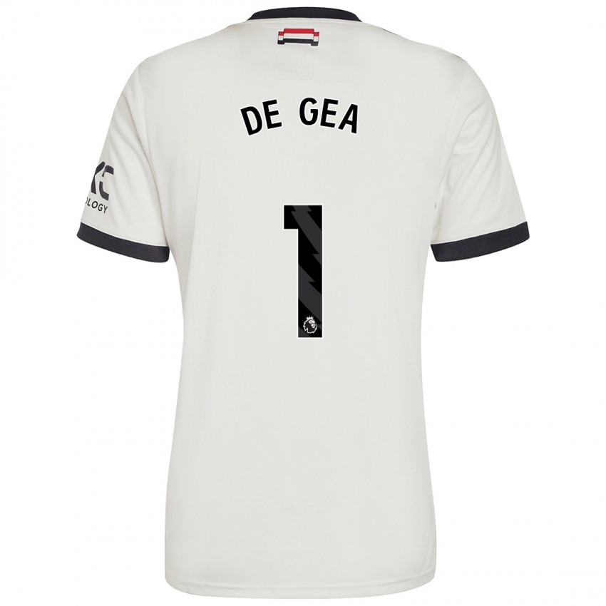 Dětské David De Gea #1 Off White Třetí Hráčské Dresy 2024/25 Dres