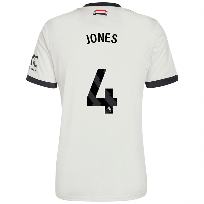 Dětské Phil Jones #4 Off White Třetí Hráčské Dresy 2024/25 Dres