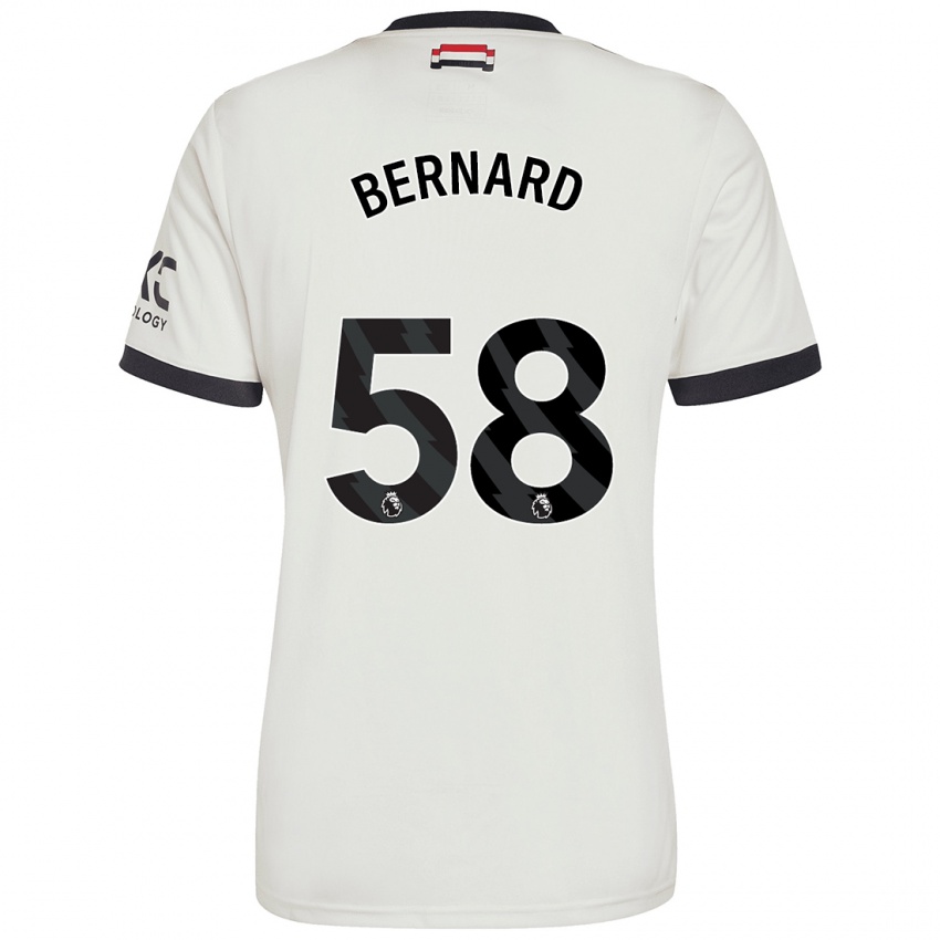 Dětské Bernard #58 Off White Třetí Hráčské Dresy 2024/25 Dres