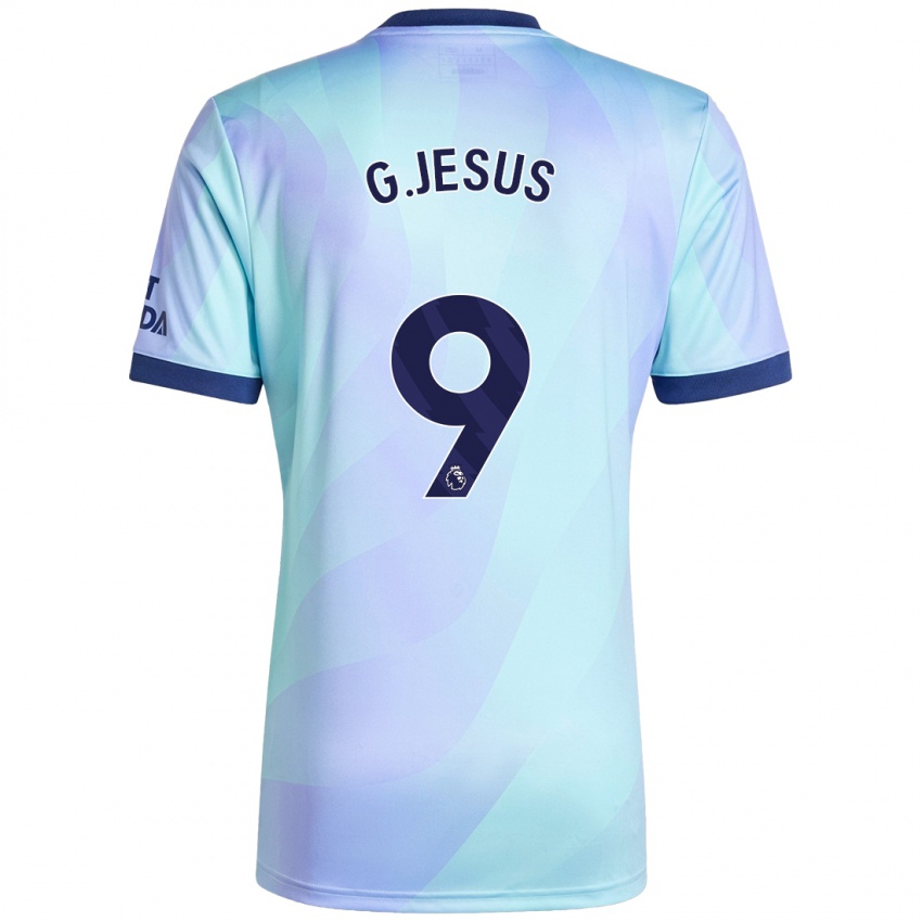 Dětské Gabriel Jesus #9 Aqua Třetí Hráčské Dresy 2024/25 Dres