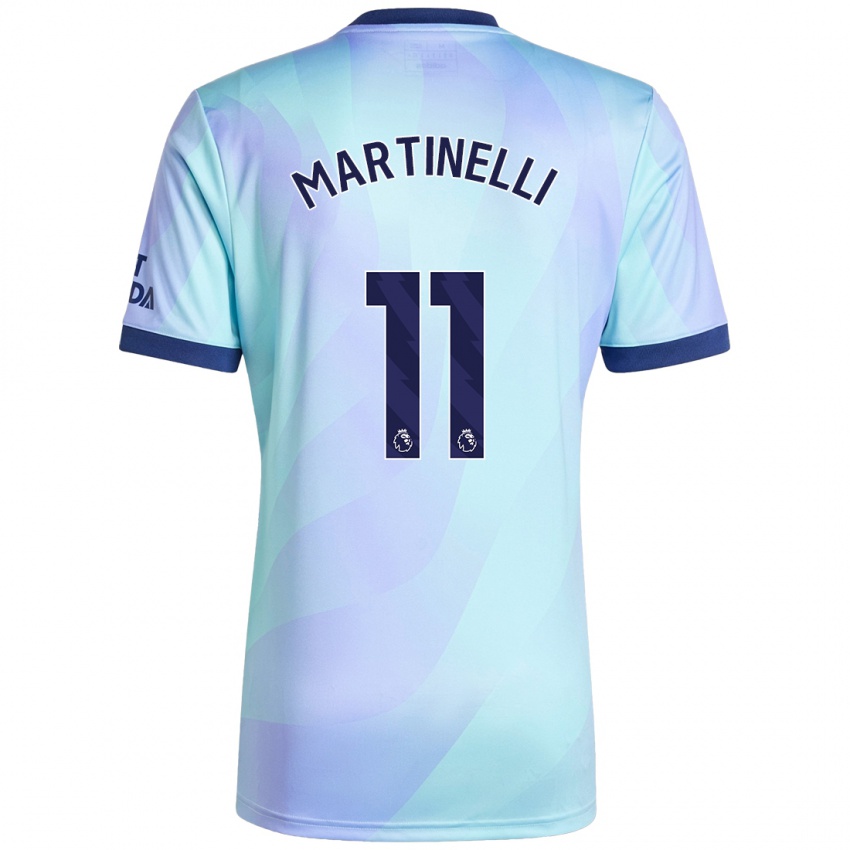 Dětské Gabriel Martinelli #11 Aqua Třetí Hráčské Dresy 2024/25 Dres