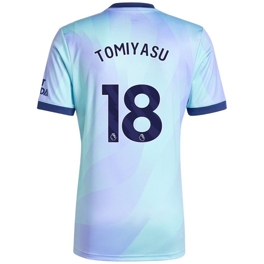 Dětské Takehiro Tomiyasu #18 Aqua Třetí Hráčské Dresy 2024/25 Dres