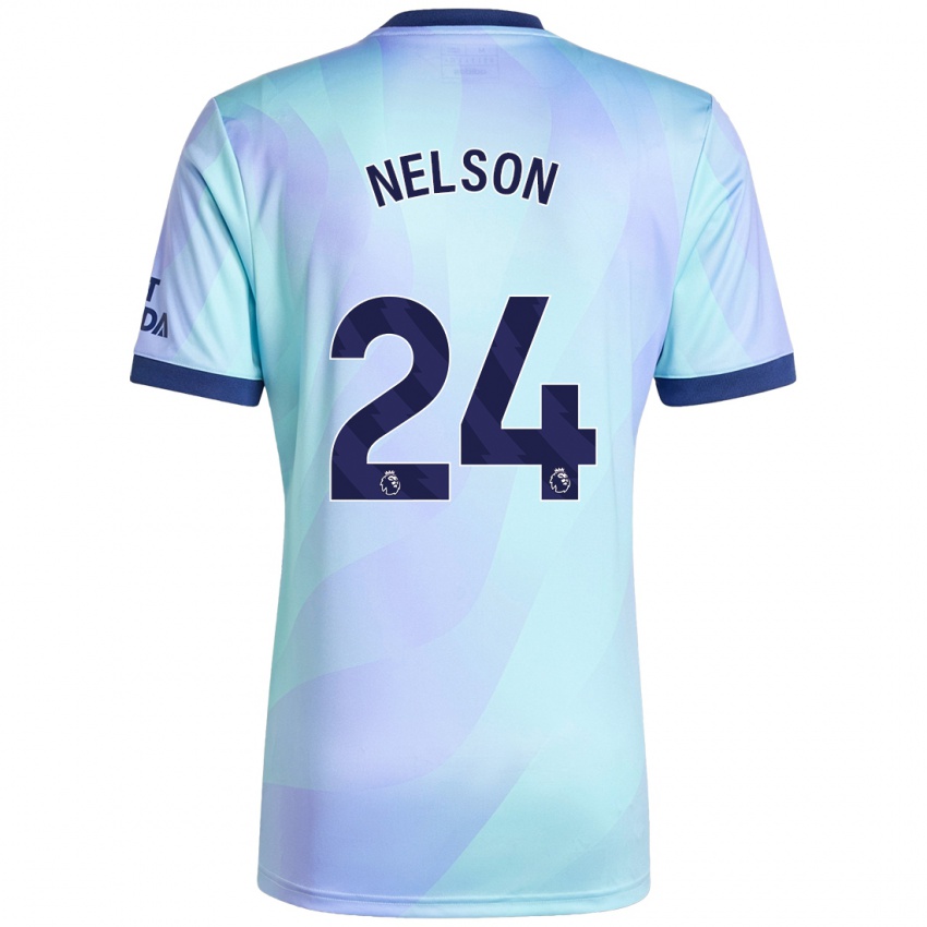 Dětské Reiss Nelson #24 Aqua Třetí Hráčské Dresy 2024/25 Dres