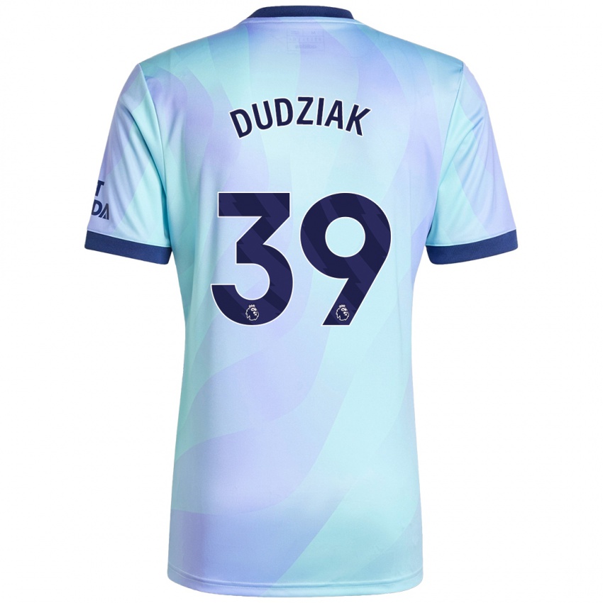 Dětské Harrison Dudziak #39 Aqua Třetí Hráčské Dresy 2024/25 Dres