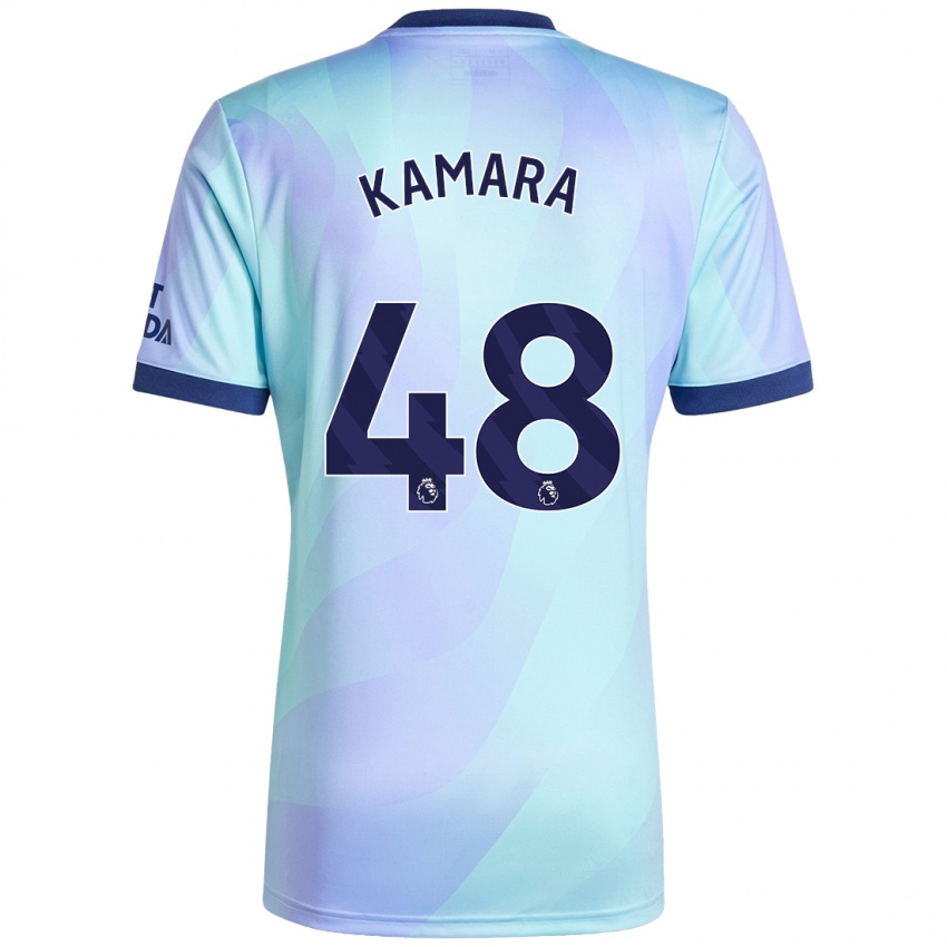 Dětské Osman Kamara #48 Aqua Třetí Hráčské Dresy 2024/25 Dres