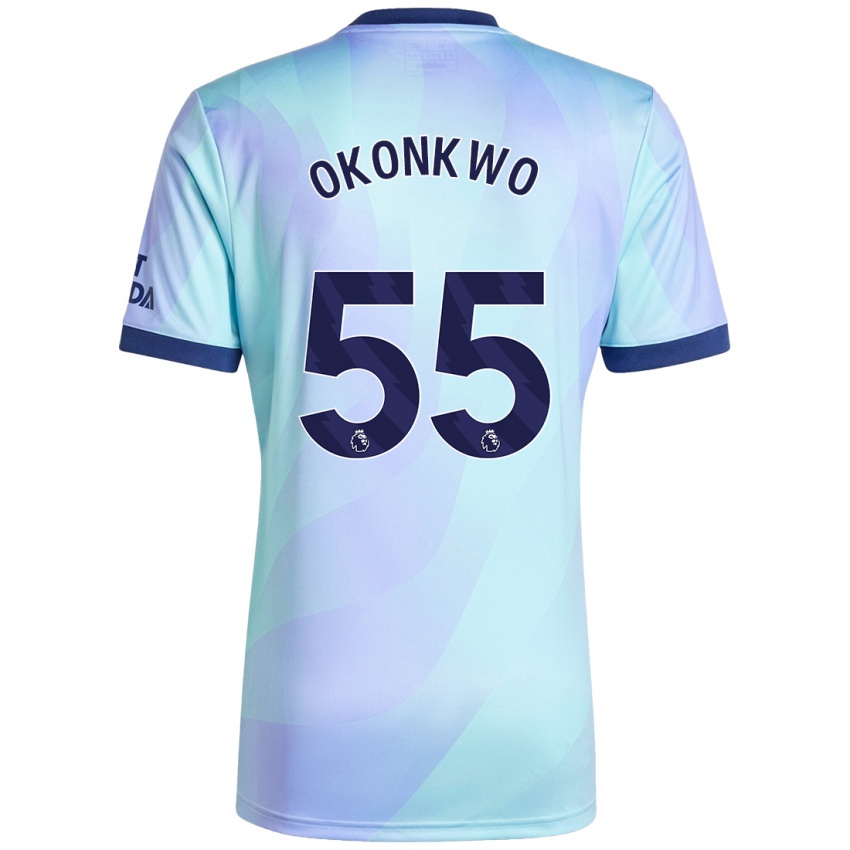 Dětské Brian Okonkwo #55 Aqua Třetí Hráčské Dresy 2024/25 Dres