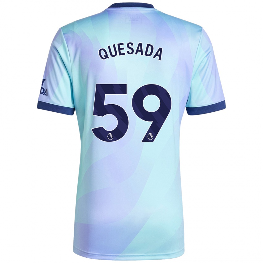 Dětské Elián Quesada #59 Aqua Třetí Hráčské Dresy 2024/25 Dres