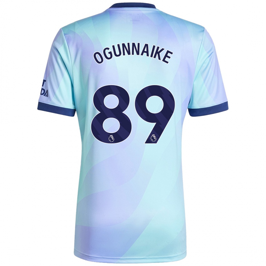 Dětské Josh Ogunnaike #89 Aqua Třetí Hráčské Dresy 2024/25 Dres