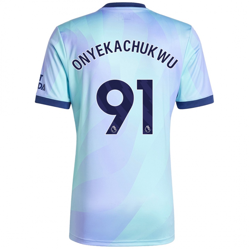 Dětské Samuel Onyekachukwu #91 Aqua Třetí Hráčské Dresy 2024/25 Dres