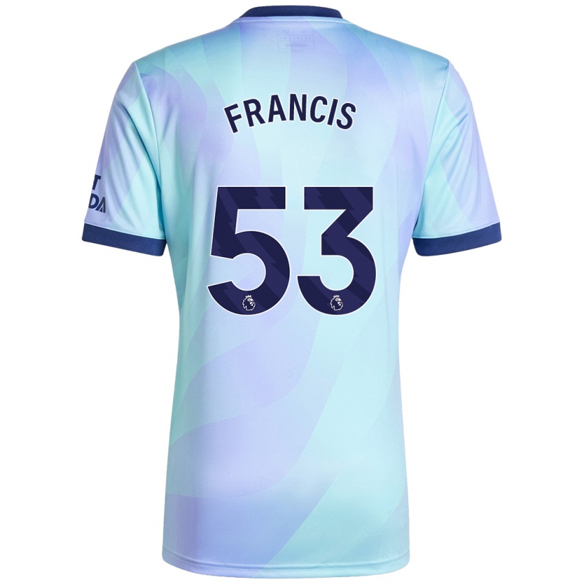 Dětské Jack Henry Francis #53 Aqua Třetí Hráčské Dresy 2024/25 Dres