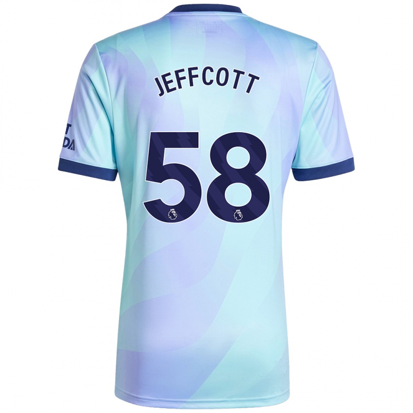 Dětské Henry Jeffcott #58 Aqua Třetí Hráčské Dresy 2024/25 Dres