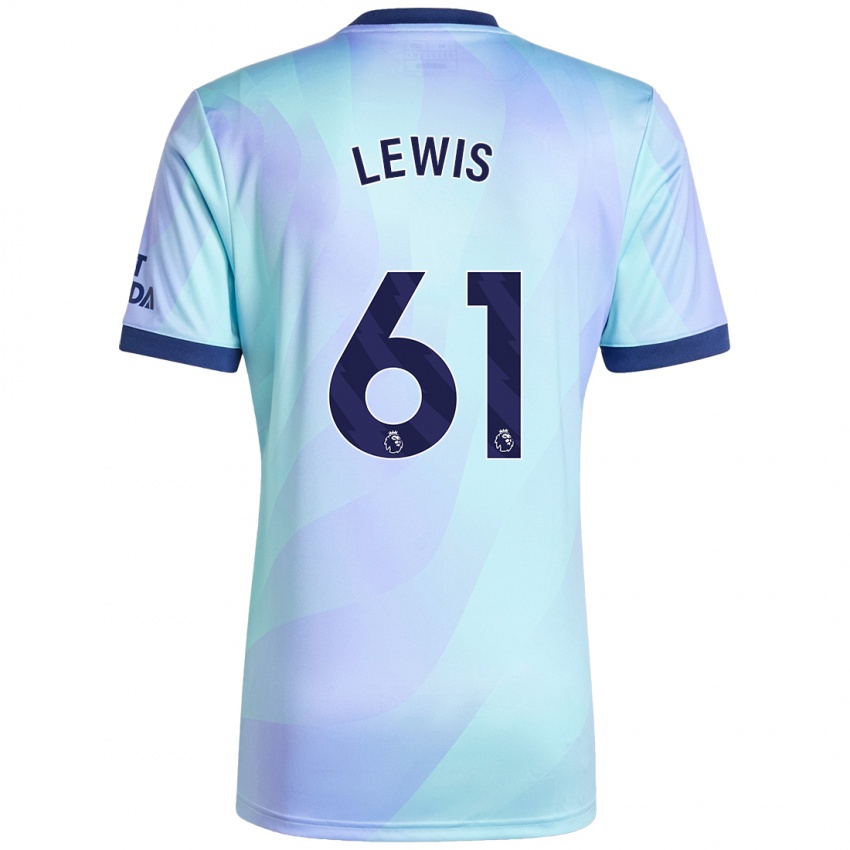 Dětské George Lewis #61 Aqua Třetí Hráčské Dresy 2024/25 Dres