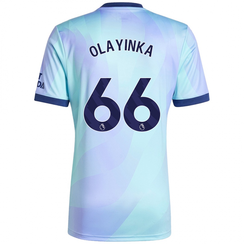 Dětské James Olayinka #66 Aqua Třetí Hráčské Dresy 2024/25 Dres