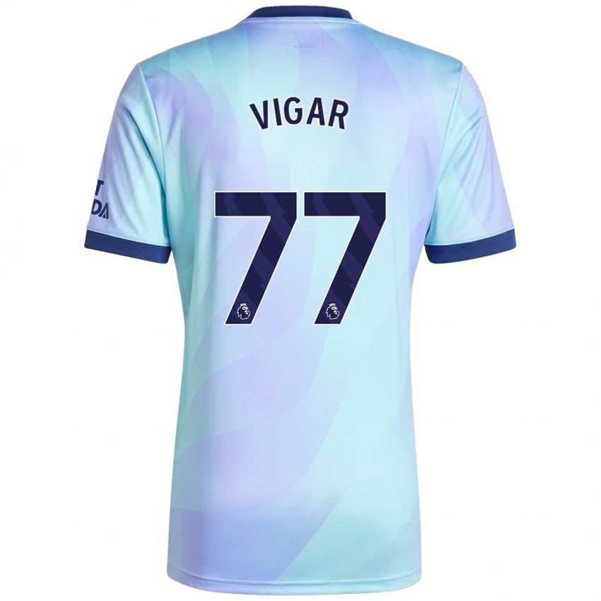 Dětské Billy Vigar #77 Aqua Třetí Hráčské Dresy 2024/25 Dres