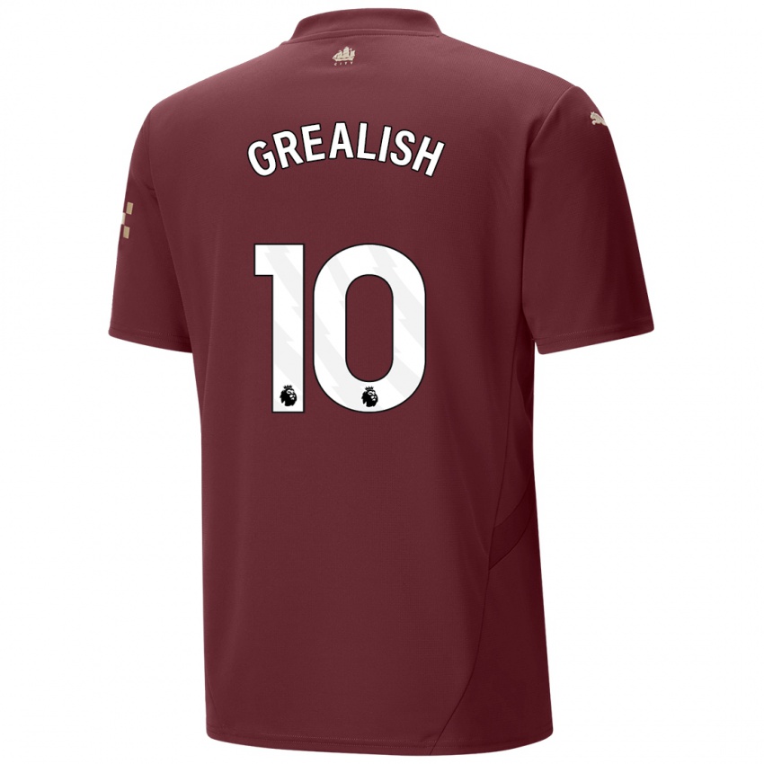 Dětské Jack Grealish #10 Kaštanové Třetí Hráčské Dresy 2024/25 Dres