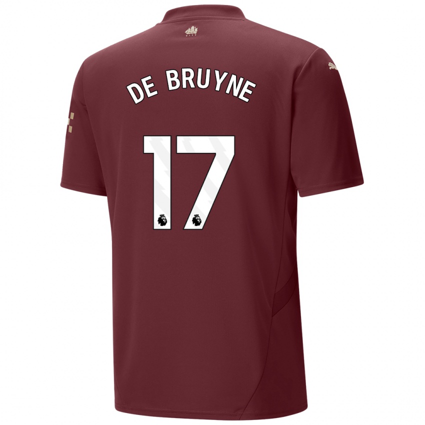 Dětské Kevin De Bruyne #17 Kaštanové Třetí Hráčské Dresy 2024/25 Dres