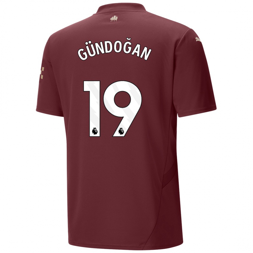 Dětské Ilkay Gundogan #19 Kaštanové Třetí Hráčské Dresy 2024/25 Dres