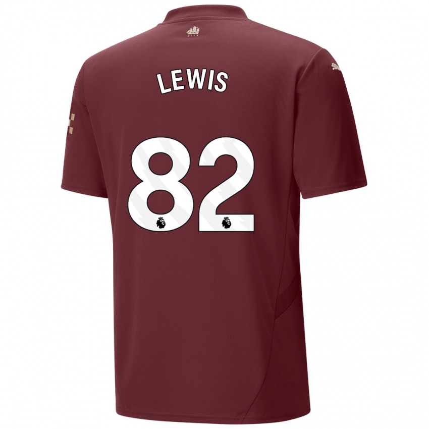 Dětské Rico Lewis #82 Kaštanové Třetí Hráčské Dresy 2024/25 Dres