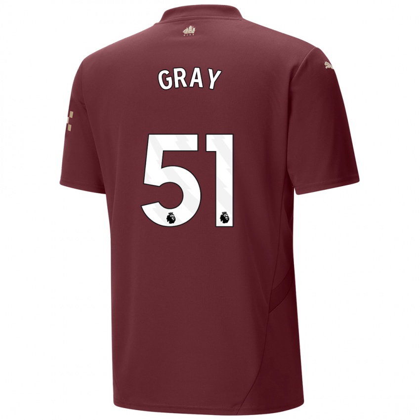 Dětské Charlie Gray #51 Kaštanové Třetí Hráčské Dresy 2024/25 Dres