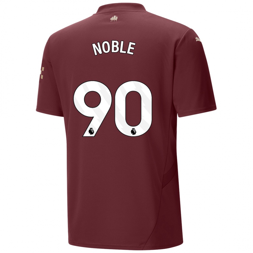 Dětské Kian Noble #90 Kaštanové Třetí Hráčské Dresy 2024/25 Dres