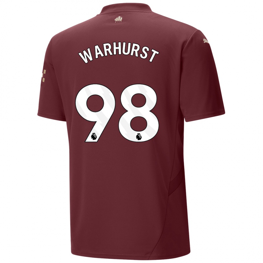 Dětské Matthew Warhurst #98 Kaštanové Třetí Hráčské Dresy 2024/25 Dres