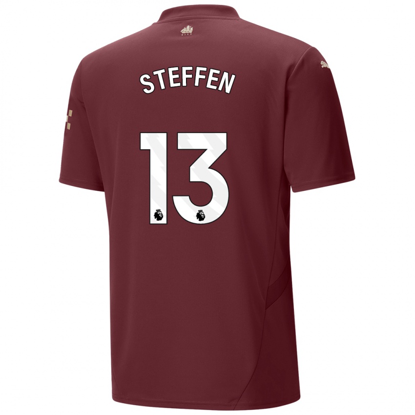 Dětské Zack Steffen #13 Kaštanové Třetí Hráčské Dresy 2024/25 Dres