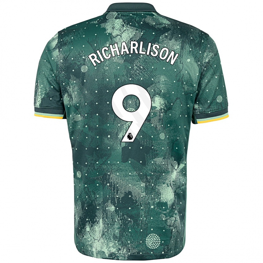 Dětské Richarlison #9 Zelená Máta Třetí Hráčské Dresy 2024/25 Dres