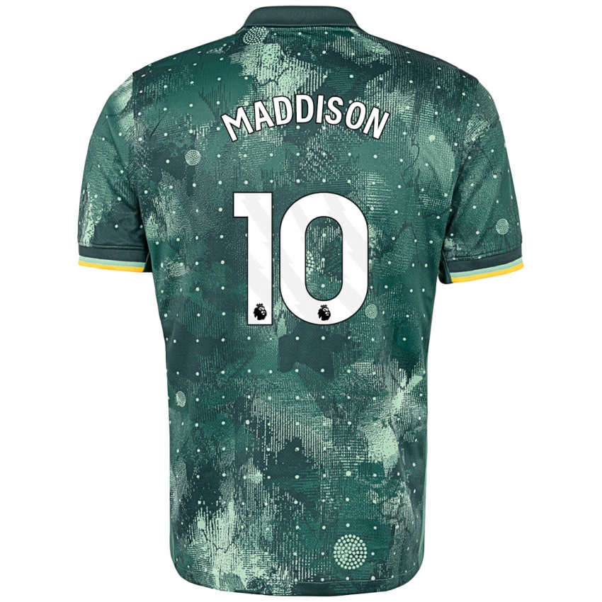 Dětské James Maddison #10 Zelená Máta Třetí Hráčské Dresy 2024/25 Dres