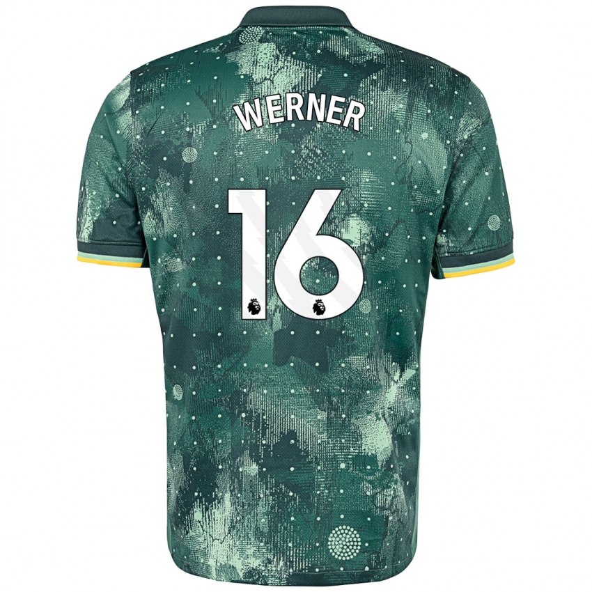 Dětské Timo Werner #16 Zelená Máta Třetí Hráčské Dresy 2024/25 Dres