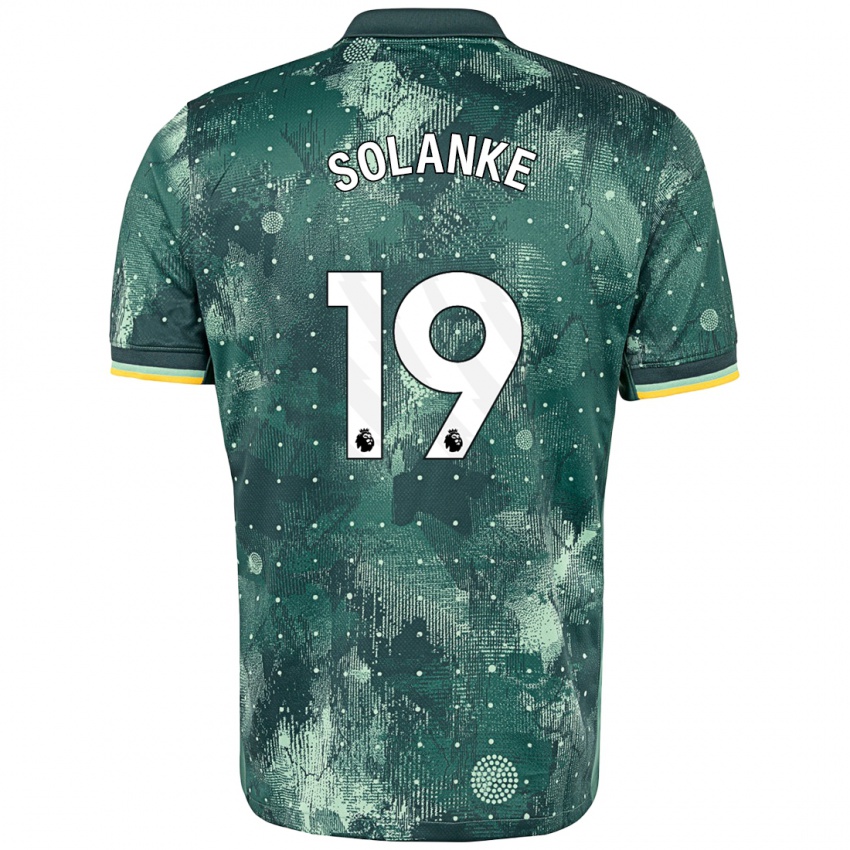 Dětské Dominic Solanke #19 Zelená Máta Třetí Hráčské Dresy 2024/25 Dres